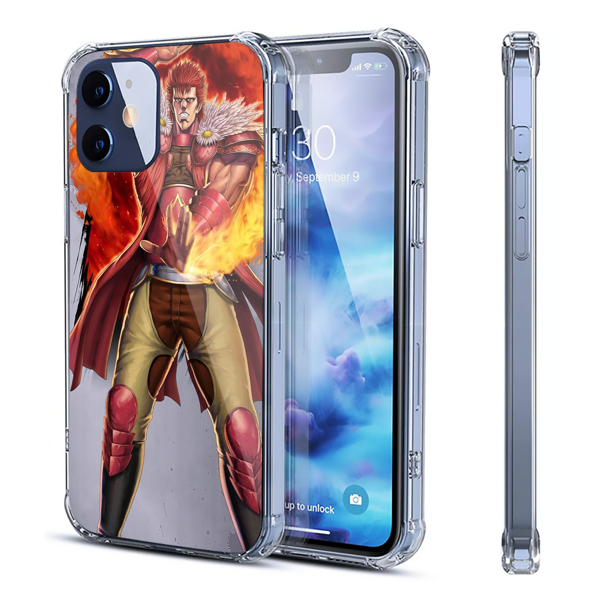 （画像用） 北斗の拳 Fist of the North Star 【iPhone 12シリーズ対応】透明スマホケース（クリアソフトケース）